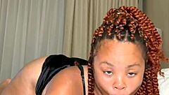 Thick redbone milf caught squirting pussy with toys