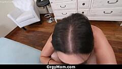 Stepson struggles with dating but stepmom jumps in for wild orgy action!