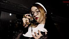 What secrets does little nun Madalena hide in her photo shoot?