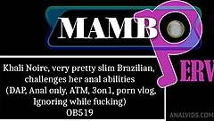 Khali Noire Very Pretty Slim Brazilian Challenges Her Anal Abilities