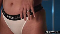 Wifey BBC hungry blonde hotwife dicked down hard before hubby