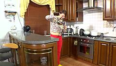 Moaning Teen Seduction In Kitchen