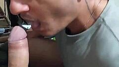 teen twink sucks cock at work gloryhole