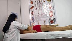 Nurse Handles Her First Patient's Erection! Rough Blowbang Action