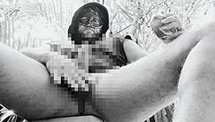 Bad wolf28 performs active masturbation and penis massage in uncensored scene