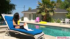 Petite Asian Babysitter Sucks Latino Boss's Cock Then Gets Fucked