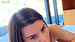 Petite Brunette Enjoys Intense POV Fucking In Horny Bed Positions