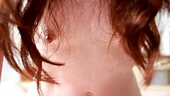 Shaved wife gets creampie POV.