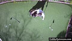 Cheating Latina Gabby Quinteros CAUGHT FUCKING Lawn Guy