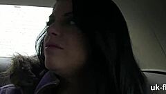 Lucia is up for any public challenge flashing tits outdoors