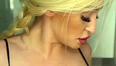 Horny girl sucks banana