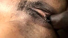 Black slut mom sucks enormous big cock in bed