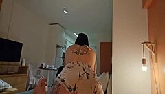 Curvy Argentinian mature rides a client's huge cock raw during Halloween without any condom for intense pleasure
