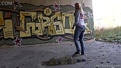 Violeta Feels Proud in Public Outdoor Setting