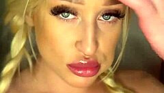 Horny girl sucks banana