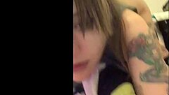 Tattoo Slut Sucks Dick Upside Down, Gets Punished With Hard Fucking