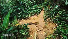 Alice kink strips micro bikini at public beach exhibition