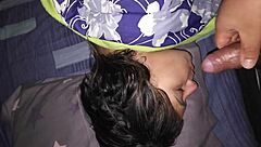 I throwed my stepmom on bed for lick