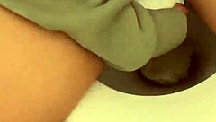 I caught her peeing in the bathroom while unaware