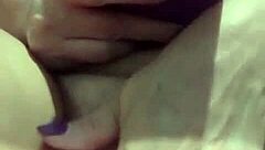 Old Naughty Woman Masturbates Intensely