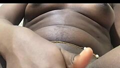 Horny babe enjoys homemade masturbation session.