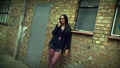 Curvy Brunette Cougar In Fishnets And Heels Suggests Slutty Sex