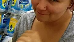 Big black cock blowjob at work!