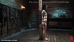 Bound in Chains for Deepthroat and Bdsm Play