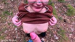 Real Russian Couple's Unexpected Blowjob In Woods