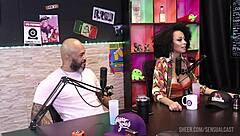 sexy black woman interacting with transsexual outdoors - melissa leal