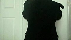 Stretching Arms For Exercise As If It's Masturbating With Intense Emotion