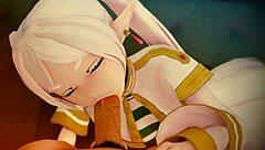 fucking frieren in hentai cartoon anime 3d pov blowjob!