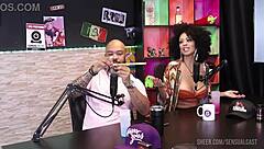 sexy black woman interacting with transsexual outdoors - melissa leal