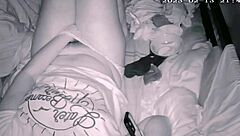 Horny ma'am masturbates while lover is sick