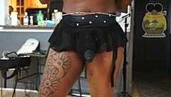 Skinny Girl Bent Over For Strapon Licking In Lesbian Sex