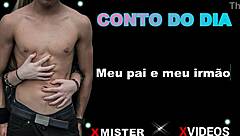 meu pai e meu irmão juntos