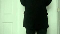 Stretching Arms For Exercise As If It's Masturbating With Intense Emotion