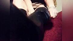 custom boot worship session with horny mature femdom milf