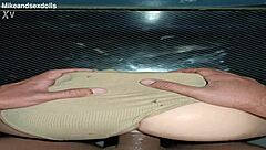 Trailer Candy uses beige panties for vaginal sex