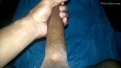 Jacking My Big Black Cock At Home.