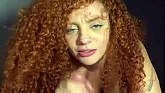 redhead teen woke me for facial