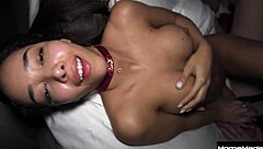 Submissive filipino deep throats monster cock in interracial threesome