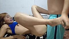 Met easy latina teen at carnival, threw water on her, got hard, fucked her wet pussy without condom