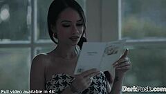 Raven Bay In Surprise Lingerie Takes Two Throbbing BBCs For Intense Double Penetration And Deepthroat Action.