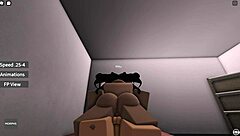 Having intense sex with wife in roblox showing big ass and pussy