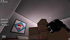 Having intense sex with wife in roblox showing big ass and pussy
