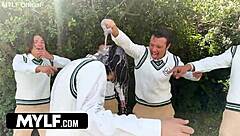 Religious Milf Blows and Rides Bad Boys!