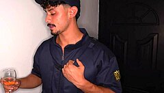 Divorced Latina's Passionate Night with Bodybuilder Cop