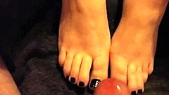 Sexy hot milf gives awesome footjob no2