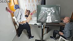 gynecologist fucks wife from behind during cuckold exam